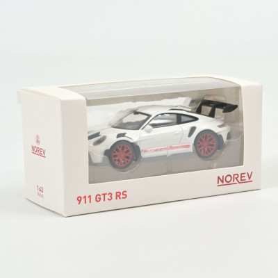 NOREV PORSCHE 911 GT3 RS 2022 White with Red Stickers (JET-CAR) Nouveautés