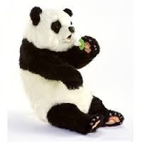ANIMA Panda assis avec tétine hauteur 34 cm Peluches