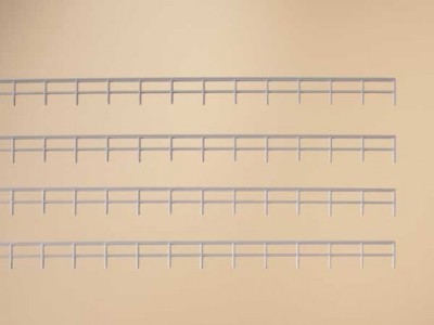 AUHAGEN plastic kit handrail for railroad bridge (total length1660mm) HO scale