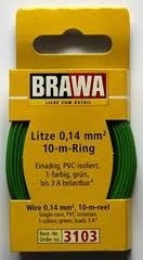 BRAWA rouleau de10m de cable multibrins 0,14mm2 isolant PVC vert Accessoires