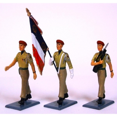 CBG MIGNOT figurine porte-drapeau 8eme RPIMA Metals figures and soldiers