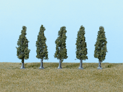 HEKI 6 black poplar trees  hight 5,5cm Accessories