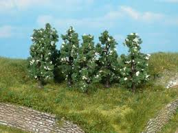 HEKI 6 pear trees in flower 6cm hight Decorations and landscapes
