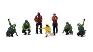 HERPA set of figures  US NAVY deck crew -launch (7 figures 1/200) Planes and helicopters