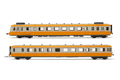 JOUEF set Automoteur RGP 2 (2éléments) livrée orange /gris béton SNCF ep IV (Analogique 2rails CC) Trains
