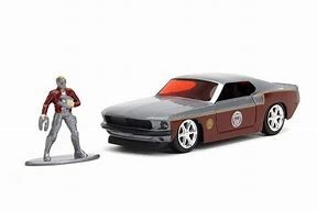 JADA 1/32 Ford Mustang Fastback W/STAR Lord figure Bi-color 1969 Voitures