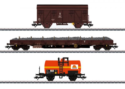 MARKLIN set de 3 wagons de train de travaux 