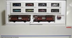 Wagon articulé double porte auto (avec autos) DB ep III MARKLIN 1 Trains