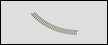 MARKLIN Z Rail courbe rayon 145mm 45° Trains