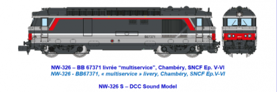 MIKADOTRAIN locomotive diesel BB67371 livrée 