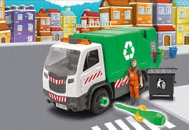 REVELL Junior Kit simple à monter et démonter camion poubelle avec piéces mobiles + accessoires et figurine Les miniatures pour jouer