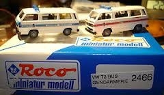ROCO set de 2 x VW T3 minibus Gendarmerie Grand ducale Luxembourg Police Gendarmerie