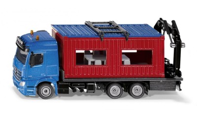 SIKU Truck with  construction container and  mobile crane Toys