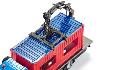 SIKU Truck with  construction container and  mobile crane Diecast models to play