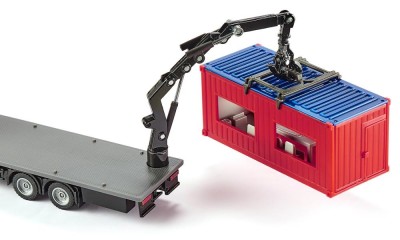 SIKU Truck with  construction container and  mobile crane Diecast models to play