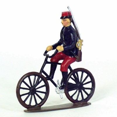 CBG figurine en plomb  soldat d'infanterie de ligne à bicyclette , fusil en bandoulière (1ere guerre mondiale) Figurines Plombs