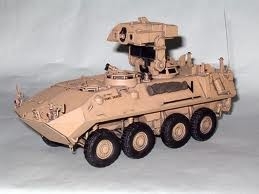 TRIDENT Armoured vehicle LAV- AT (anti-tank) sand color Diecast models