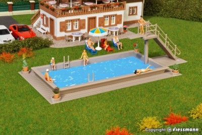 VOLLMER plastic kit of swimming pool (cement not included) Bulding