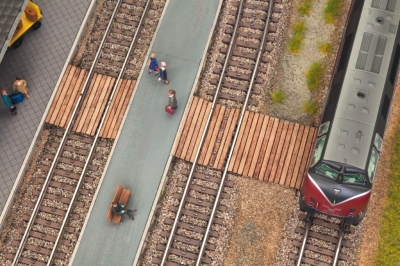 NOCH Level crossing HO scale