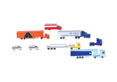 HERPA set of trucks & vans airport accessories  1/500 Decorations and landscapes