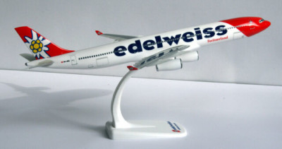 HERPA avion SNAP fit (kit simple à encliqueter ) AIRBUS A340-300 EDELWEISS AIR Maquettes et figurines plastiques