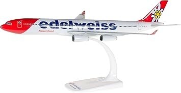 HERPA avion SNAP fit (kit simple à encliqueter ) AIRBUS A340-300 EDELWEISS AIR Maquettes et figurines plastiques