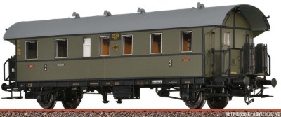 BRAWA voiture voyageur 2 essieux BCi-29 der DRG ep II (36184 Regensburg) (avec éclairage 3 rails courant alternatif compatible MÄRKLIN) Voitures voyageurs