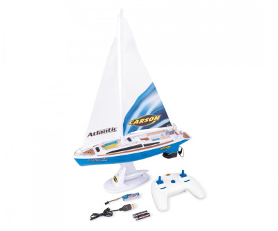 CARSON set de bateau radiocommandé voilier atlantic 2.4 Ghz (complet voilier+ radiocommande) Radio commande