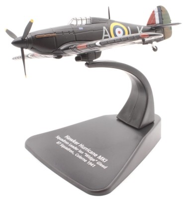 OXFORD diecast plane Hawker Hurricanne MKI Squadron n°87 S/L Ian Gleed Colerne  1941 Planes and helicopters