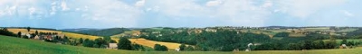 AUHAGEN fonds de décors prairies collines villages et ciel 