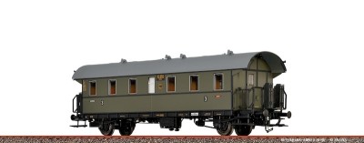 BRAWA voiture voyageur 2 essieux Ci-28 der DRG ep II (83818 Regensburg) (avec éclairage 3 rails courant alternatif compatible MÄRKLIN) Echelle HO