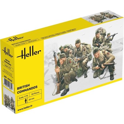 HELLER boite de 50 figurines plastiques (non peintes) Commandos britanniques 2eme guerre mondiale (peintures non incluses) Mon compte