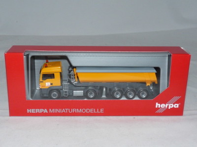 HERPA camion MAN TGS LX SZ avec semi benne couverte 