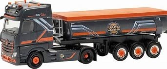 HERPA camion MB actros avec semi benne couverte 