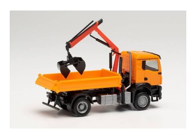 HERPA camion MAN TGS NN avec benne basse et pelle chargeuse Véhicules miniatures