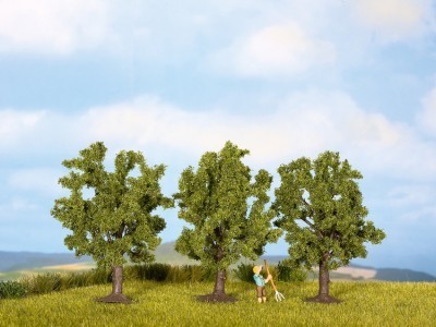 NOCH 3 arbres fruitiers verts  hauteur 8cm Decorations and landscapes