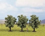 arbres fruitiers fleuris blancs (3arbres 8cm de haut) Decors et diorama