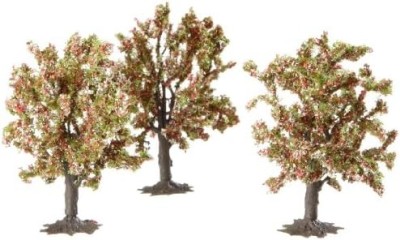 NOCH set de 3 arbres fruitiers fleuris rose (h=8cm) Decors et diorama