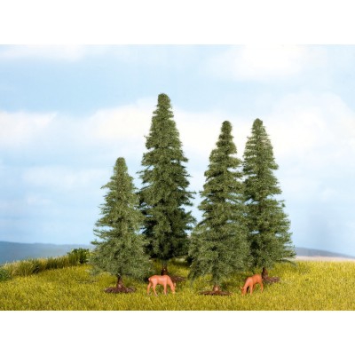 NOCH set de 4 sapins haut 8/12cm Decors et diorama