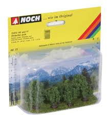 NOCH set  5 bushes 1.18-1.57 in hight HO scale