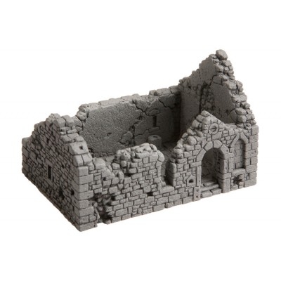 NOCH chapelle en ruine (modele pret à poser) (10,5 x 6,7 x 6,7cm de haut) Batiments