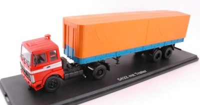 PREMIUM CLASSIXXS Semi-remorque camion MAZ 5432+ remorque bâchée  MAZ 93271 (Belarus) ( diecast fully detailled limited edition) Tucks